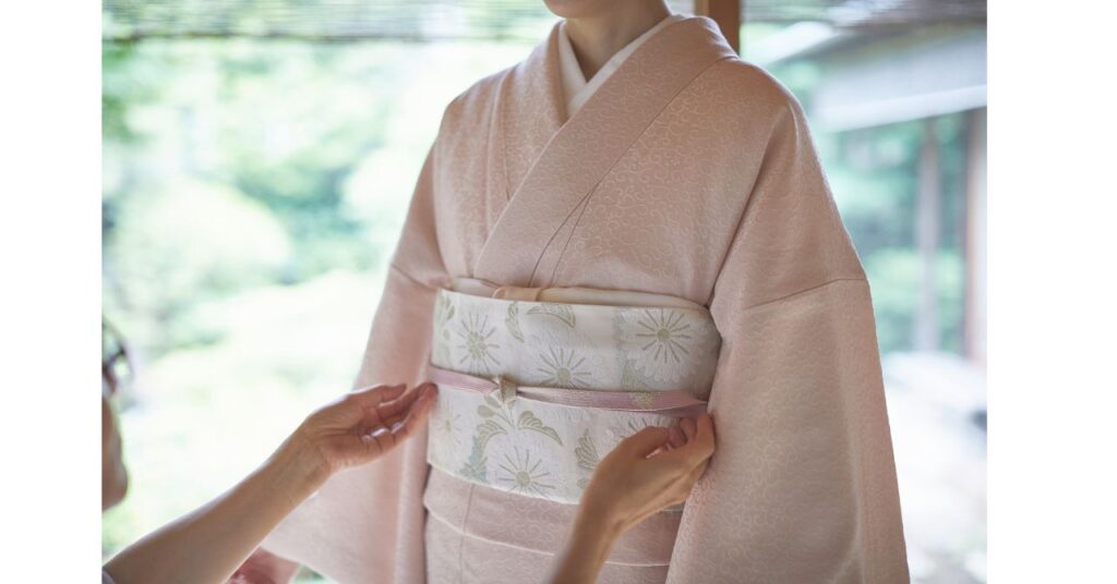 私立中学 入学式 母親 着物 色無地 付け下げ