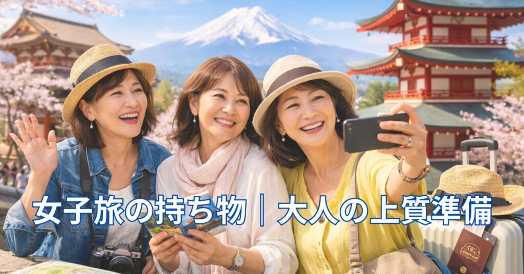 40代・50代女子旅の持ち物ガイドイメージ
