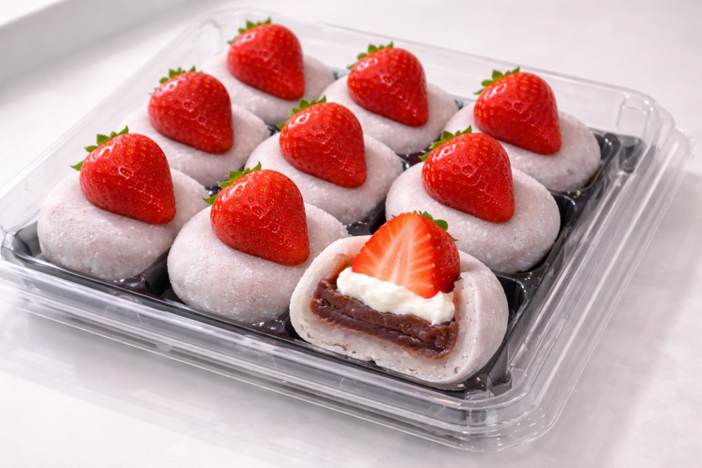 コストコの春限定スイーツ・いちご大福といちごのミルフィーユ（イメージ画像）