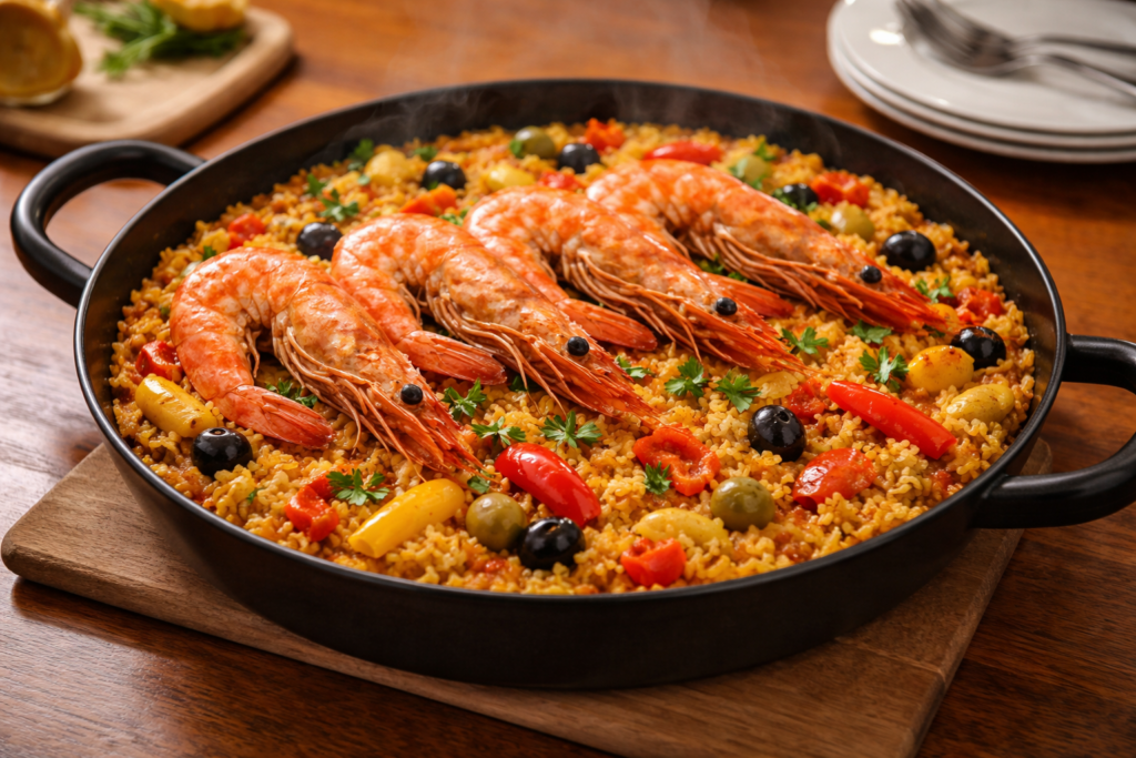 コストコのパエリアをフライパンで温める方法・そのまま食卓に出せる（イメージ画像）
