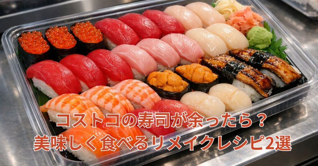 コストコの特選握り寿司32貫3,980円・いくら・サーモン・まぐろなど豪華7種（イメージ画像）