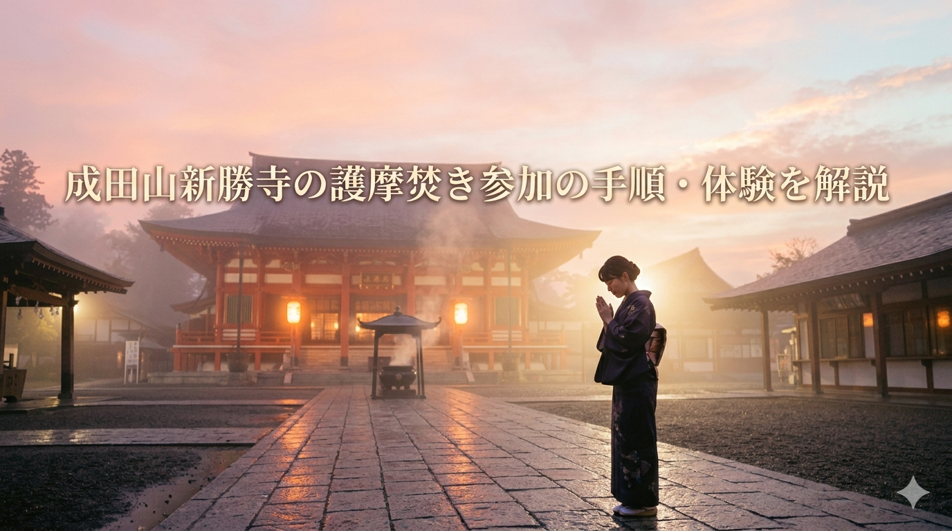 成田山新勝寺大本堂の早朝の様子