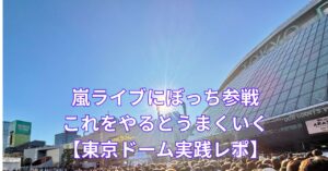 嵐ライブ2026東京ドームにぼっち参戦してきました
