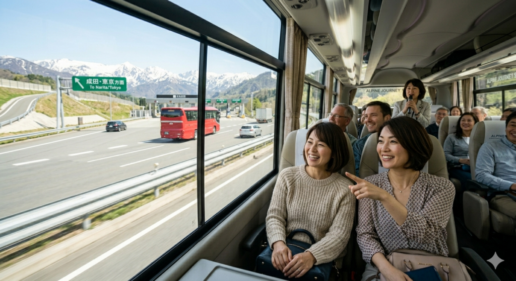 東国三社バスツアーで使われる観光バスのイメージ