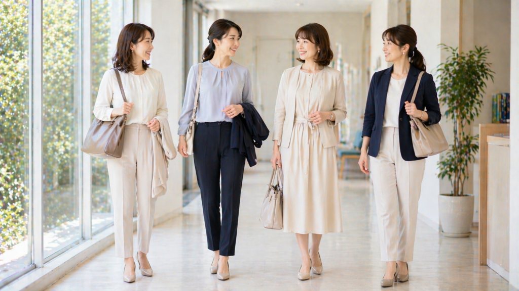 私立中学の保護者会の服装　春　実際の雰囲気