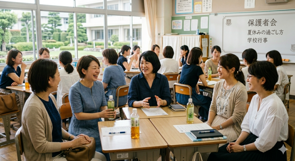 私立中学の保護者会の服装　夏　リネン素材の涼しげなワンピース