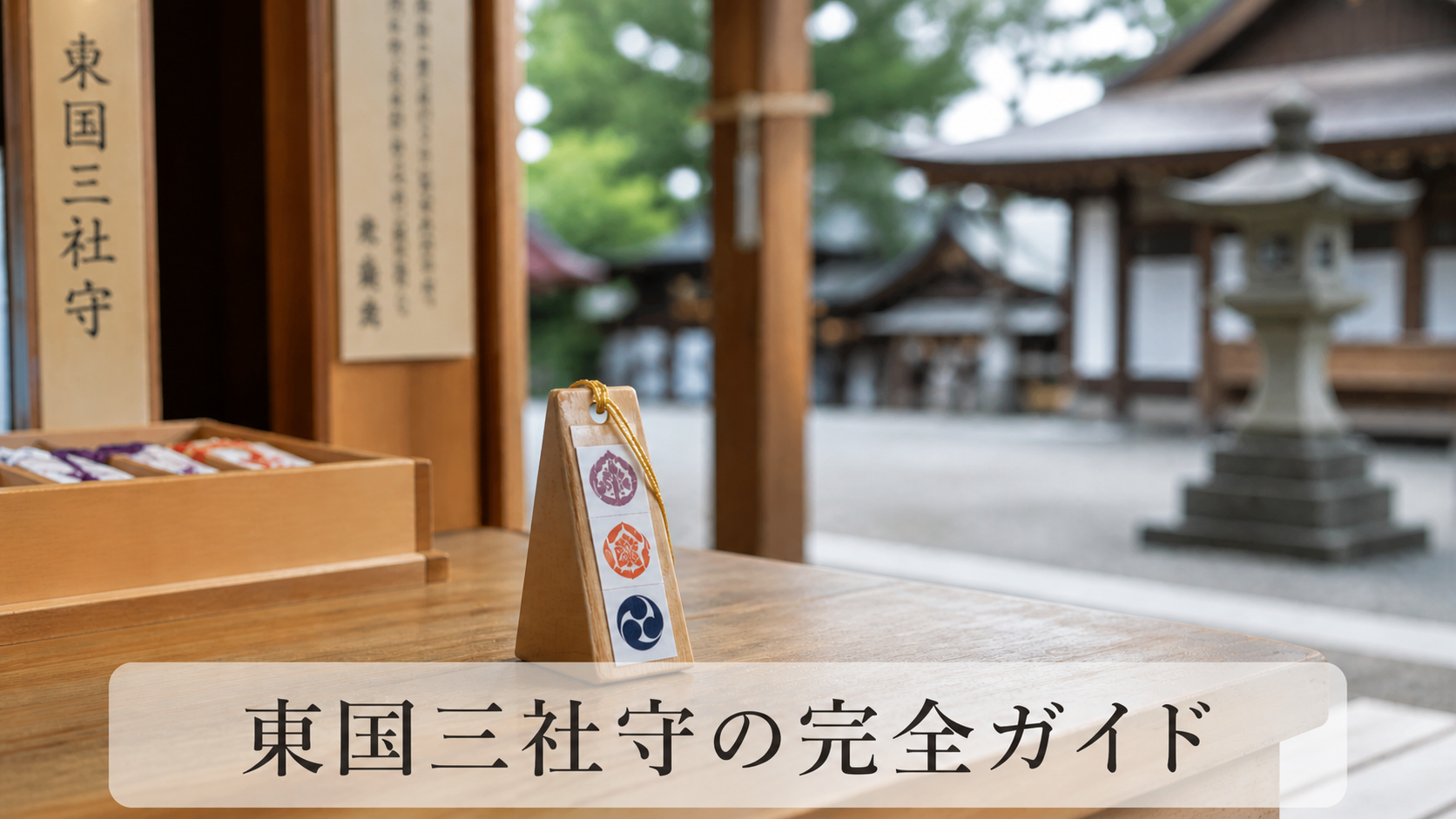 東国三社守・三社を巡って完成する大願成就のお守り